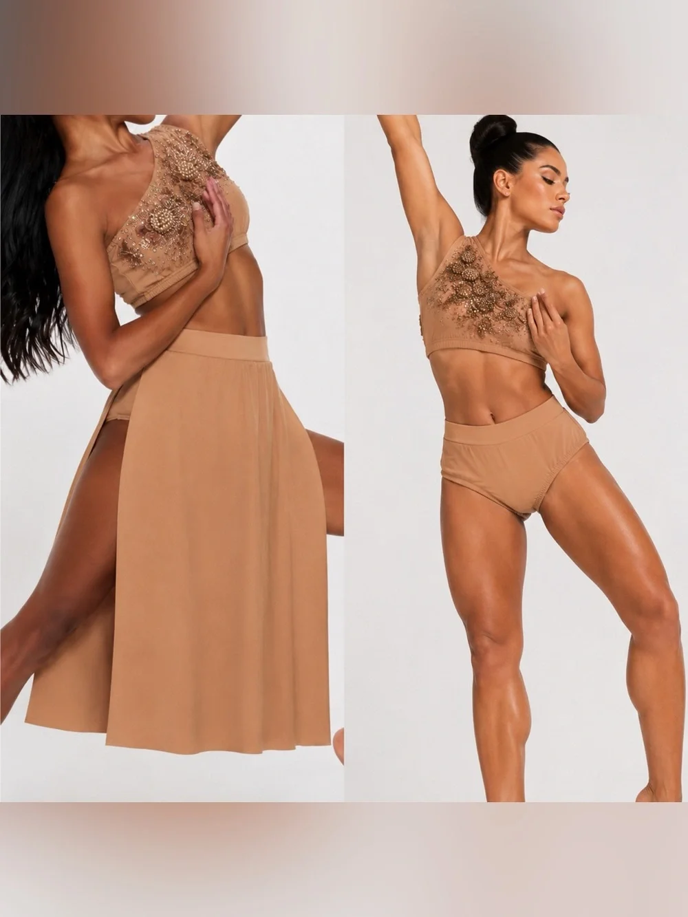 Kelle dance solo custom costume blush tan 2 piece GODDESS 7046 lyrical LC child